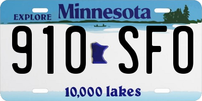 MN license plate 910SFO