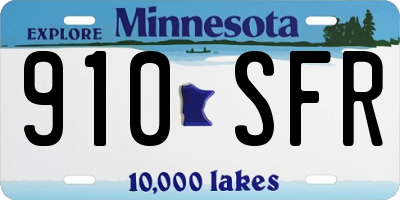 MN license plate 910SFR