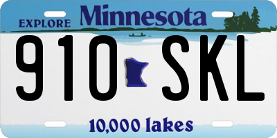 MN license plate 910SKL