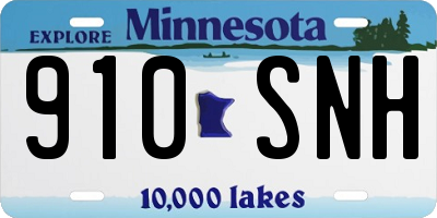 MN license plate 910SNH