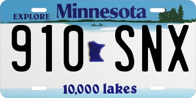 MN license plate 910SNX