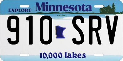 MN license plate 910SRV