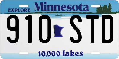 MN license plate 910STD