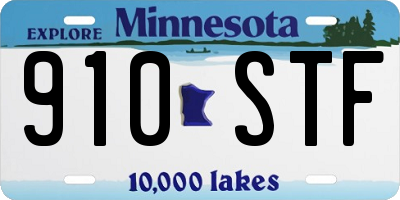 MN license plate 910STF