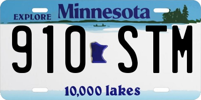 MN license plate 910STM