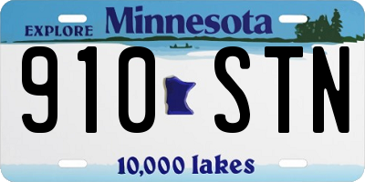 MN license plate 910STN