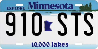MN license plate 910STS