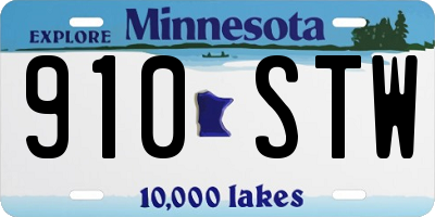 MN license plate 910STW