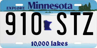 MN license plate 910STZ