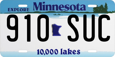 MN license plate 910SUC
