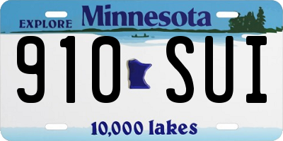 MN license plate 910SUI