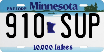 MN license plate 910SUP