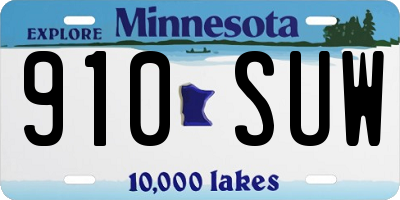 MN license plate 910SUW