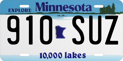 MN license plate 910SUZ