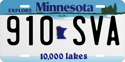 MN license plate 910SVA