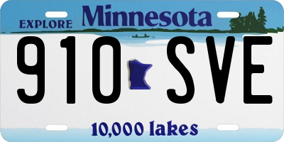 MN license plate 910SVE