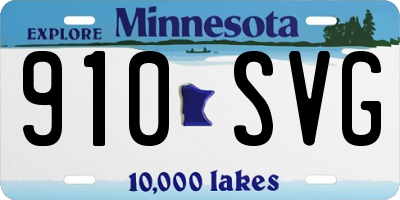 MN license plate 910SVG