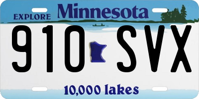 MN license plate 910SVX