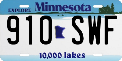 MN license plate 910SWF