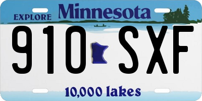 MN license plate 910SXF