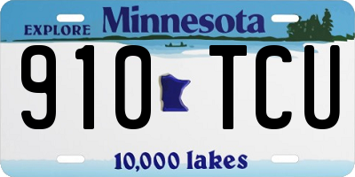 MN license plate 910TCU