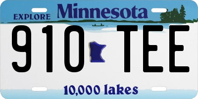 MN license plate 910TEE