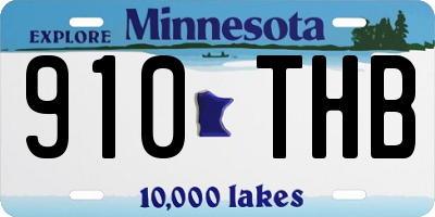 MN license plate 910THB