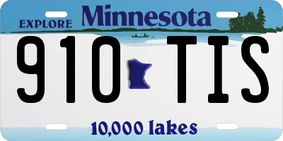 MN license plate 910TIS