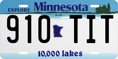 MN license plate 910TIT