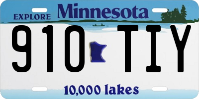 MN license plate 910TIY