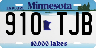 MN license plate 910TJB