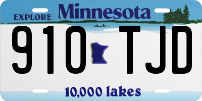 MN license plate 910TJD