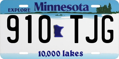 MN license plate 910TJG