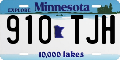 MN license plate 910TJH