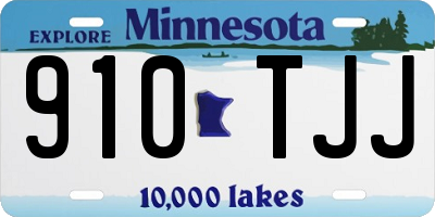 MN license plate 910TJJ
