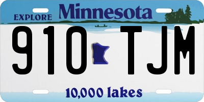 MN license plate 910TJM