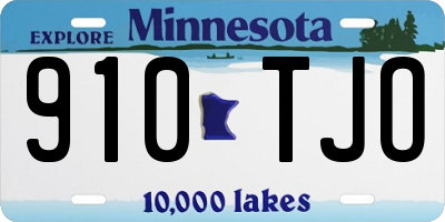 MN license plate 910TJO