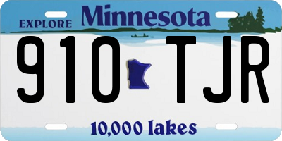 MN license plate 910TJR