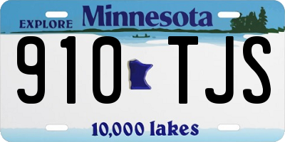 MN license plate 910TJS