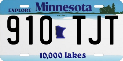 MN license plate 910TJT