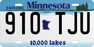 MN license plate 910TJU