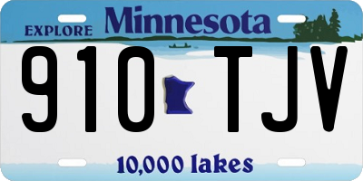 MN license plate 910TJV