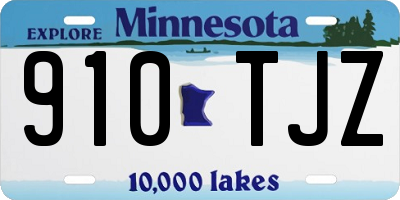 MN license plate 910TJZ