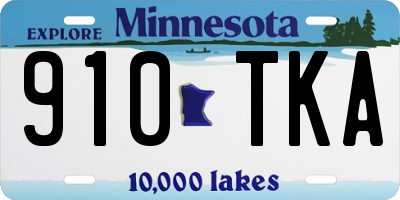 MN license plate 910TKA