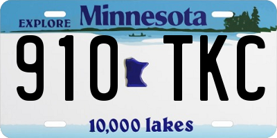 MN license plate 910TKC