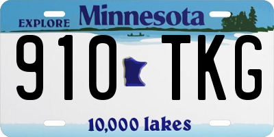 MN license plate 910TKG