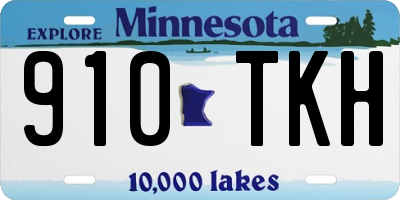 MN license plate 910TKH
