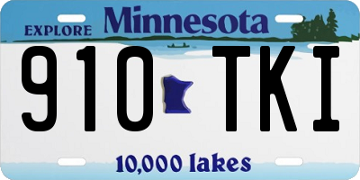 MN license plate 910TKI