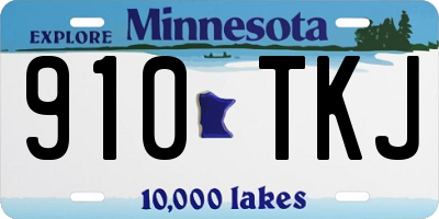 MN license plate 910TKJ