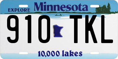 MN license plate 910TKL